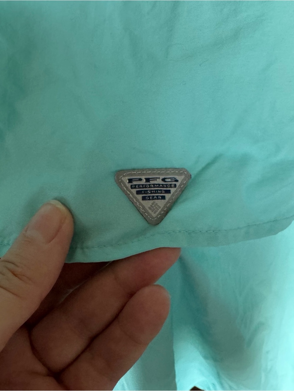 Columbia PFG Bahama Long Sleeve Fishing Shirt Aqua Mint Teal XL / TG - Picture 6 of 9